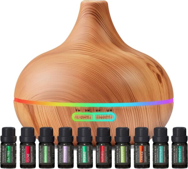 Aromatherapy Gift Set – Essential Oils & Diffuser